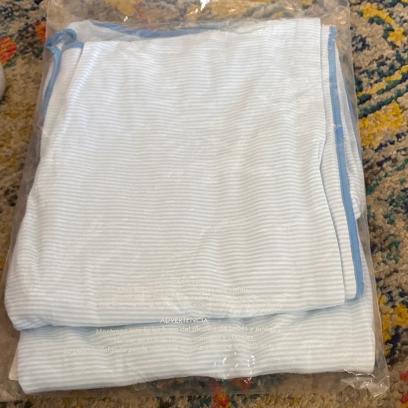 Lake Pima Cotton Tank- Long Set in Atlantic Blue Stripes - XS - Picture 5 of 5